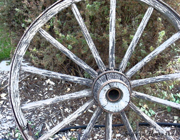 Western Art Print featuring the photograph Wagon Wheel Study 2 #2 by Sylvia Thornton