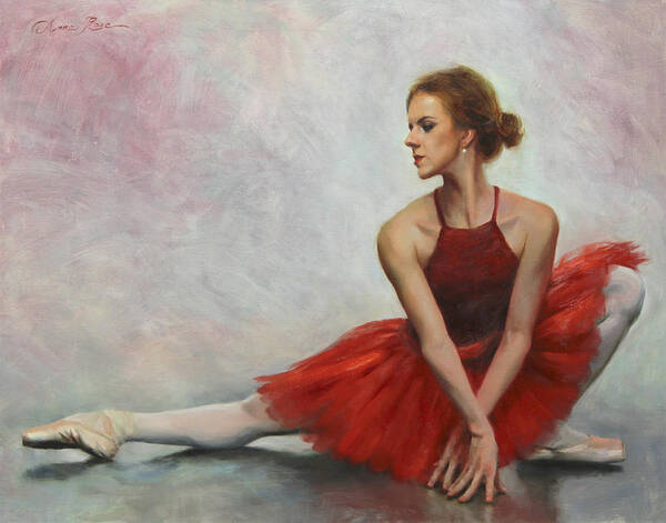 Dance Art Print featuring the painting Elegant Lines by Anna Rose Bain