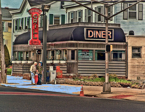 Freehold Grill - Gene Zonis Art Print featuring the photograph Freehold Grill by Gene Zonis