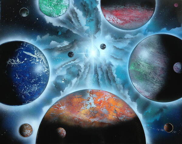 Space Art Art Print featuring the painting Galaxy by Markus Fussell