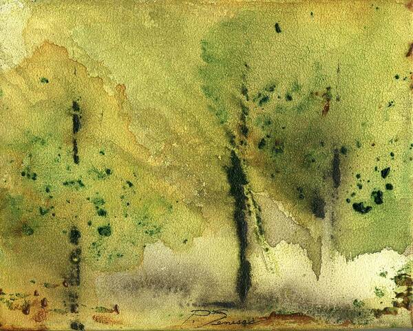 Watercolor Art Print featuring the painting Mist and Morning by Peter Senesac
