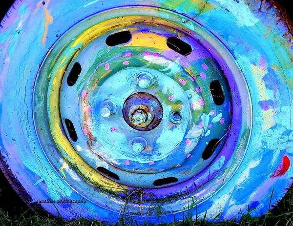  Wheel Art Print featuring the photograph Wheels of Free Birds by Sue Rosen