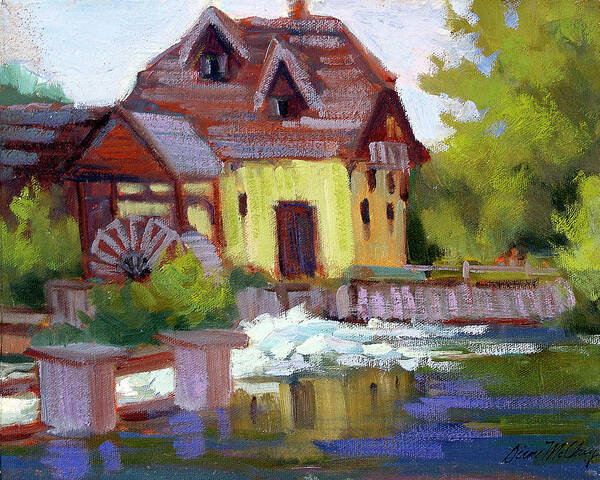 Fourge Mill Art Print featuring the painting Fourge Mill Giverny by Diane McClary