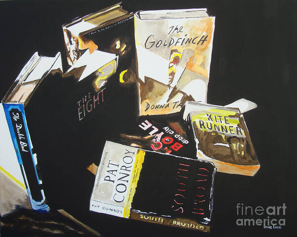 Paperbacks Art Print featuring the painting Fictitious Realism by Stuart Engel