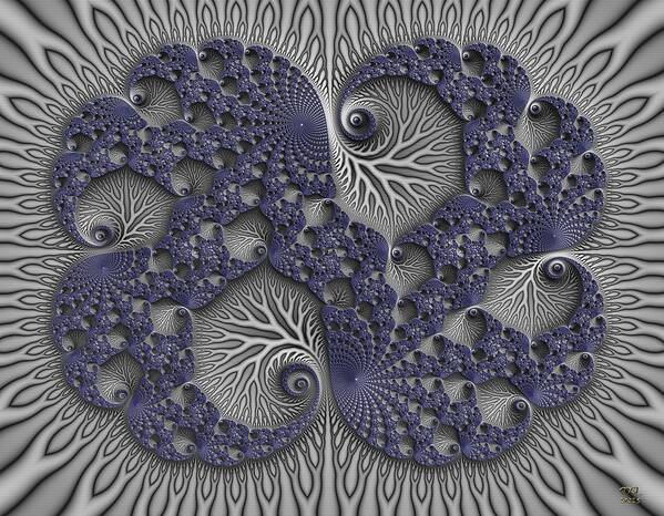 Abstract Art Print featuring the digital art Fractal Biome by Manny Lorenzo