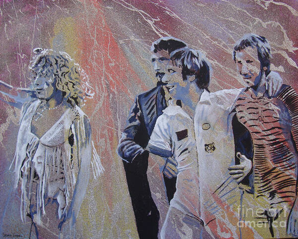 The Who Art Print featuring the painting Holding Up The Moon by Stuart Engel
