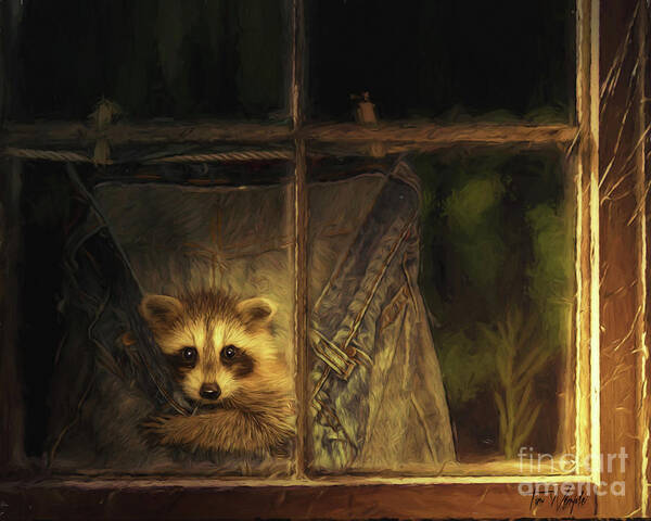 Raccoon Art Print featuring the digital art Raccoon Pants by Tim Wemple