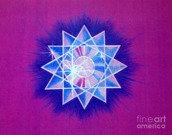 Inspiratioal Art Print featuring the painting Star Crystal by Shasta Eone