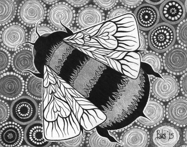 Drawing Art Print featuring the drawing The Pollinator by Barb Cote