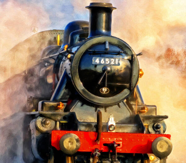 Steam Train Art Print featuring the painting Steam Power by Michael Pickett