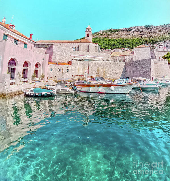 Croatia Art Print featuring the photograph Dubrovnik Port by Lidija Ivanek - SiLa