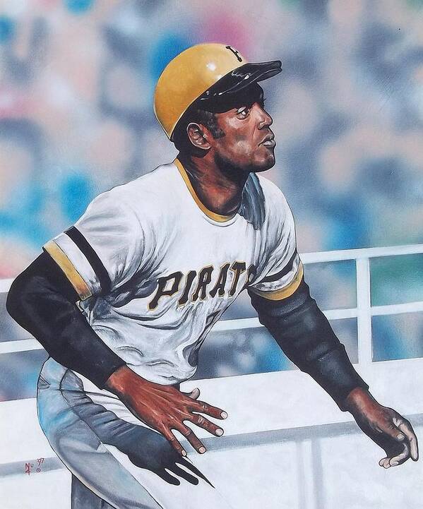 Sports Art Print featuring the painting Clemente by D A Nuhfer