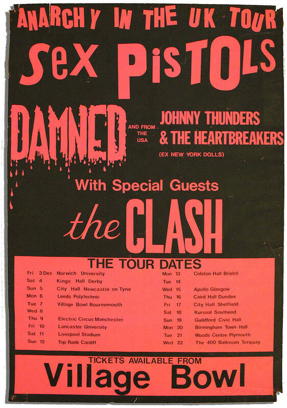 Repro Sex Pistols Concert Poster by Steve Kearns