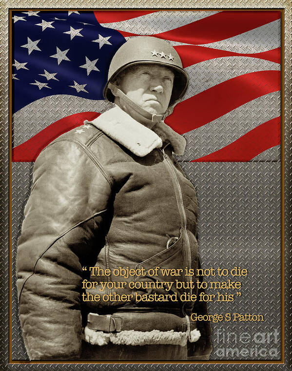 General George S Patton Art Print featuring the photograph General George S Patton by Carlos Diaz