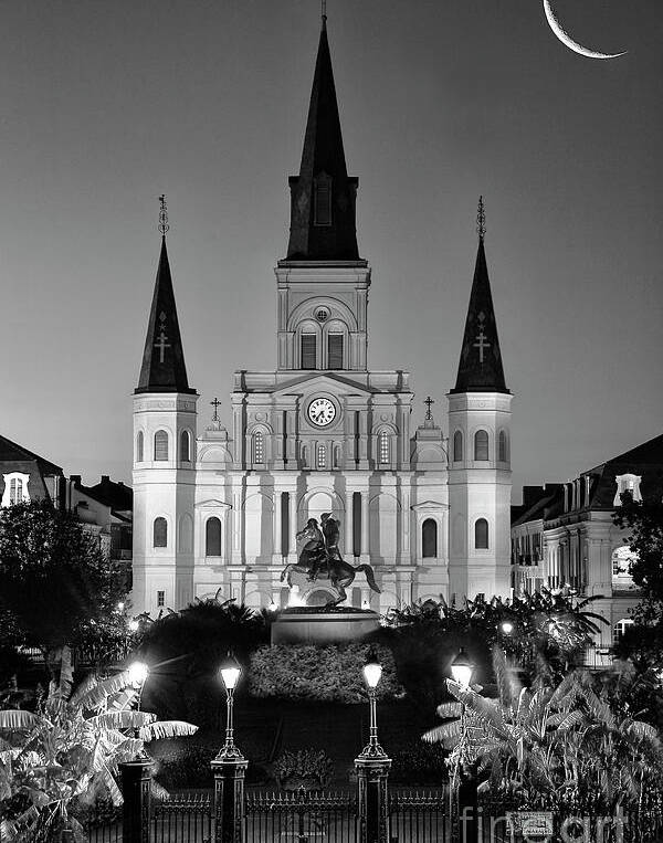 St. Louis Cathedral BW by Alex Demyan