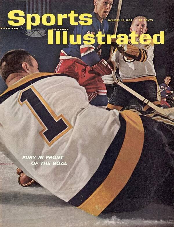 Magazine Cover Art Print featuring the photograph Boston Bruins Goalie Don Head And Patrick Stapleton Sports Illustrated Cover by Sports Illustrated