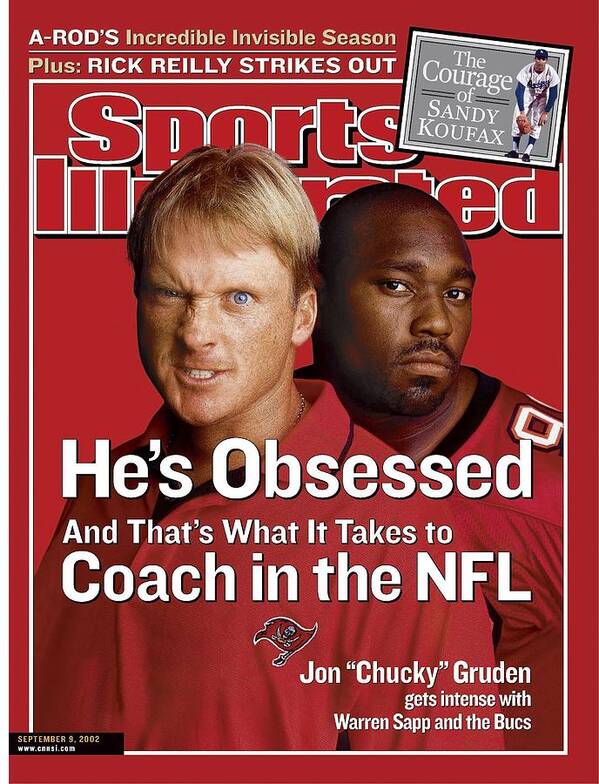 Magazine Cover Art Print featuring the photograph Tampa Bay Buccaneers Coach Jon Gruden And Warren Sapp Sports Illustrated Cover by Sports Illustrated