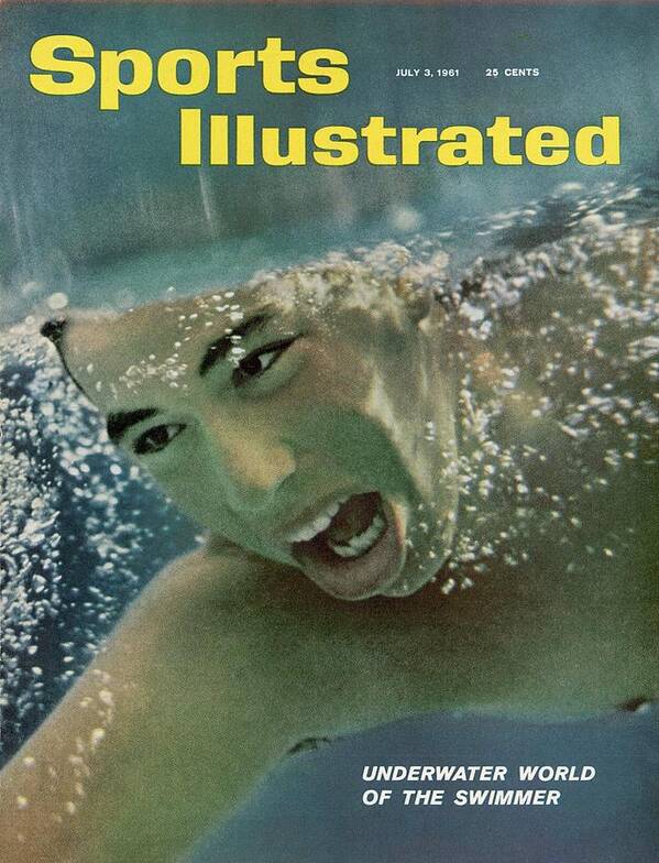 Magazine Cover Art Print featuring the photograph Underwater World Of The Swimmer Sports Illustrated Cover by Sports Illustrated
