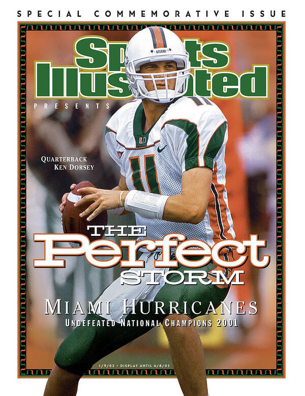 Sports Illustrated Art Print featuring the photograph University Of Miami Qb Ken Dorsey, 2001 Ncaa National Sports Illustrated Cover by Sports Illustrated