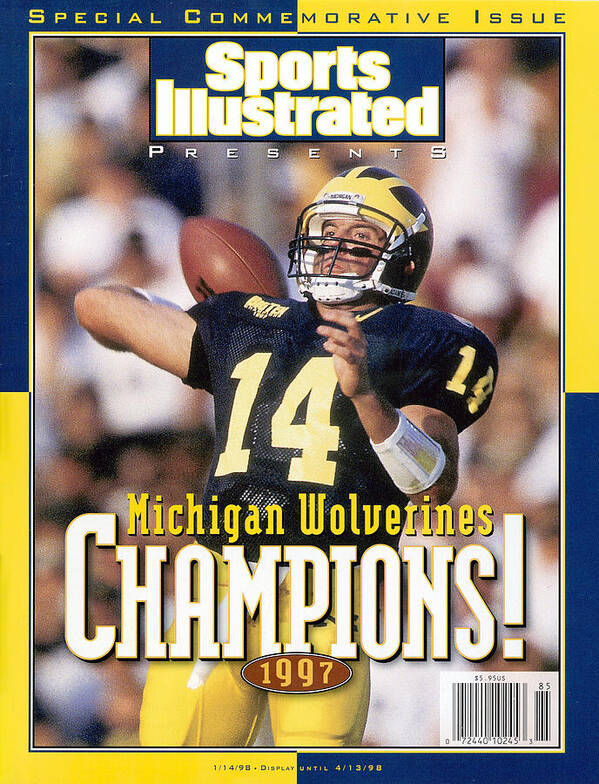 Brian Griese Art Print featuring the photograph University Of Michigan Qb Brian Griese, 1997 Ncaa National Sports Illustrated Cover by Sports Illustrated