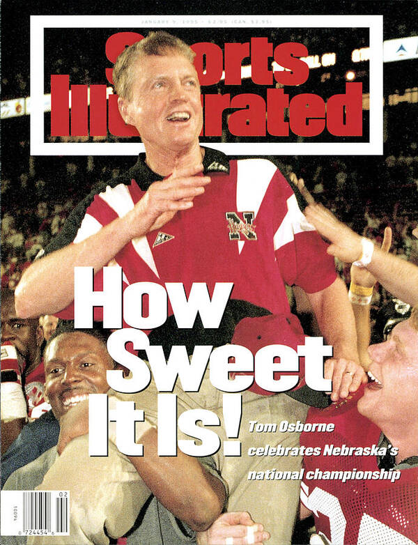 Magazine Cover Art Print featuring the photograph University Of Nebraska Coach Tom Osborne, 1995 Fedex Orange Sports Illustrated Cover by Sports Illustrated