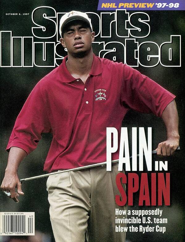 People Art Print featuring the photograph Usa Tiger Woods, 1997 Ryder Cup Sports Illustrated Cover by Sports Illustrated