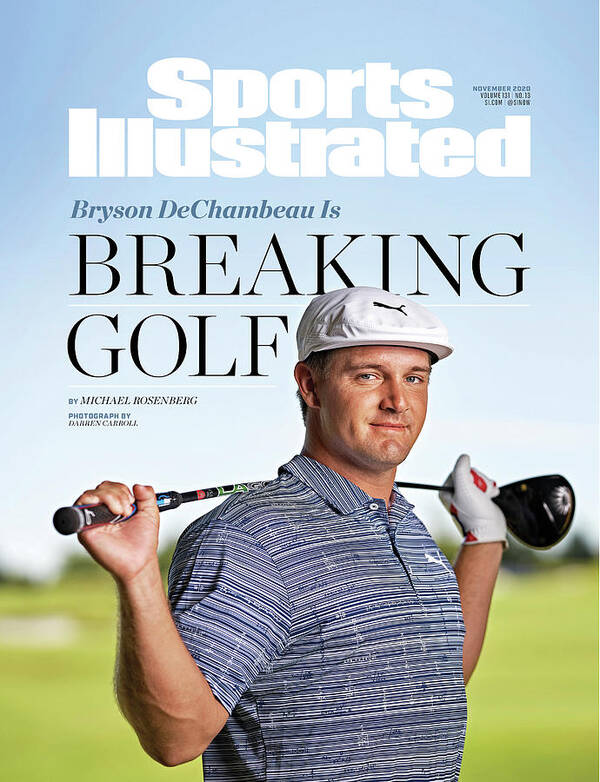 Published Art Print featuring the photograph Bryson DeChambeau is Breaking Golf Cover by Sports Illustrated