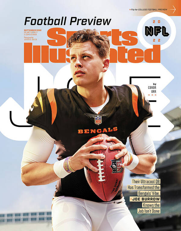 Published Art Print featuring the photograph Joe Burrow 2022 NFL Football Preview Sports Illustrated Issue Cover by Sports Illustrated