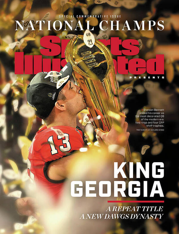 King Georgia Art Print featuring the photograph University of Georgia, 2023 NCAA Football Championship Commemorative Issue Cover by Sports Illustrated
