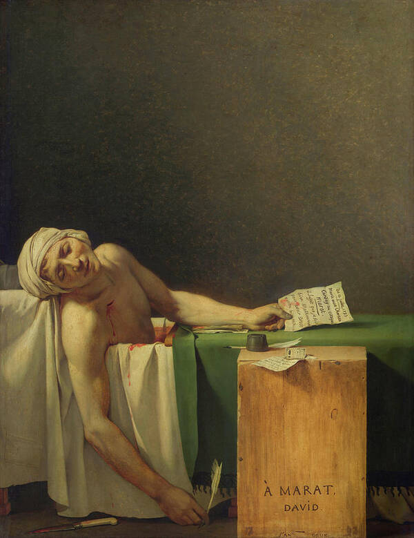 The Death of Marat -- 1793 by Jacques-Louis David