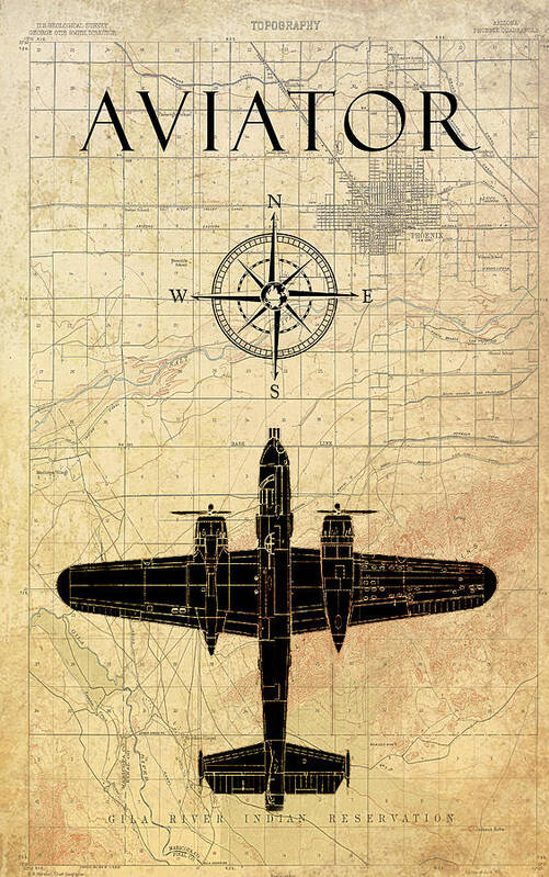 Print Art Print featuring the digital art Aviator by Greg Sharpe