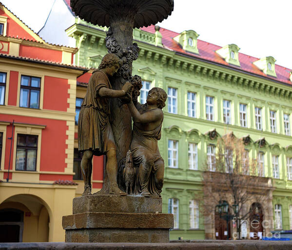 Senovazne Square Fountain Art Print featuring the photograph Senovazne Square Fountain Prague by John Rizzuto