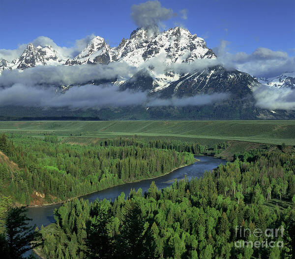 Dave Welling Art Print featuring the photograph Clearing Storm Snake River Overlook Grand Tetons Np by Dave Welling