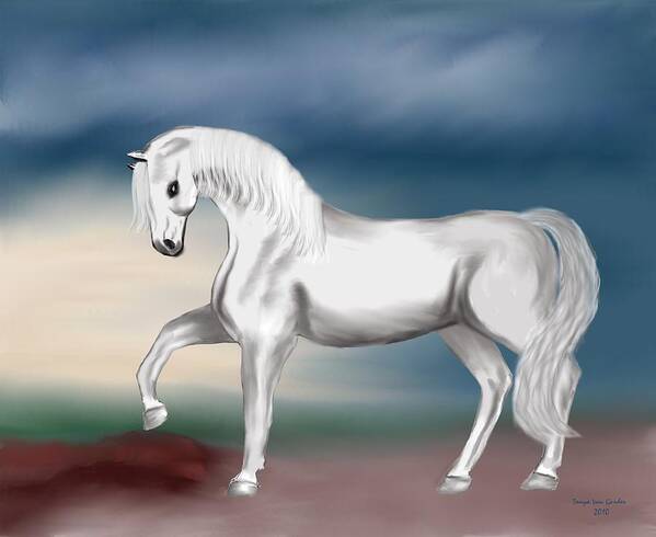 Horse Art Print featuring the digital art Spirit Horse by Tanya Van Gorder