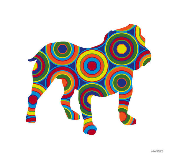 Animals Art Print featuring the digital art Bulldog by Ron Magnes
