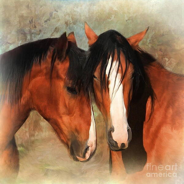 Horse Art Print featuring the photograph Rosie and Bella by Trudi Simmonds