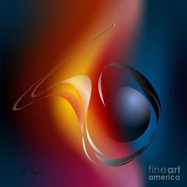 Light Art Print featuring the digital art Light And Particles by Leo Symon