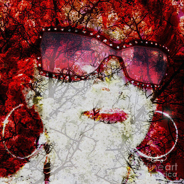 Portraits Art Print featuring the photograph Self Portrait My Rose Colored Glasses by Ginette Callaway