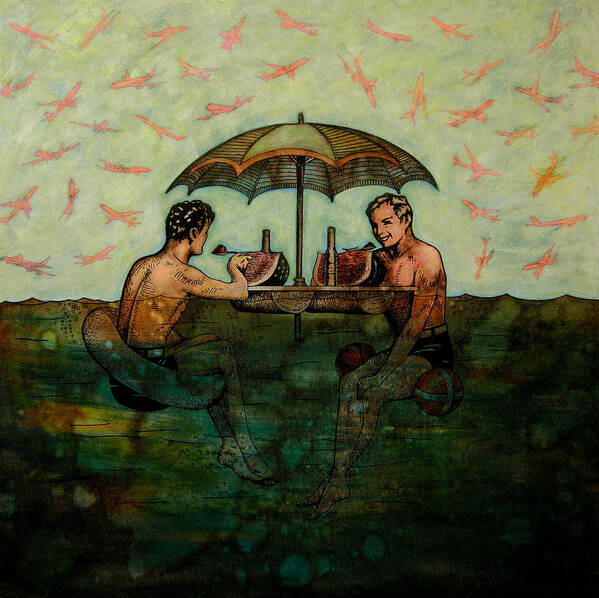  Art Print featuring the painting Picnic 2 #1 by Steve Fields