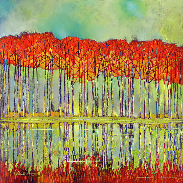 Landscape Art Print featuring the painting Elated Autumn by Ford Smith