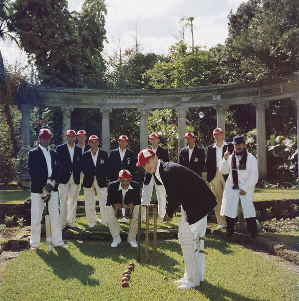 Sport Art Print featuring the photograph Dapper Cricketers by Slim Aarons