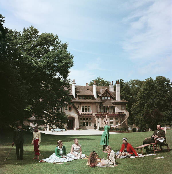 Child Art Print featuring the photograph French Stately Home by Slim Aarons