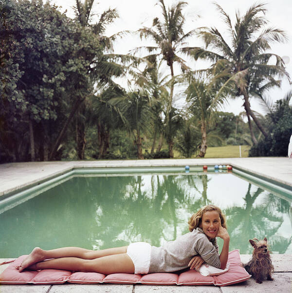 Pets Art Print featuring the photograph Having A Topping Time by Slim Aarons