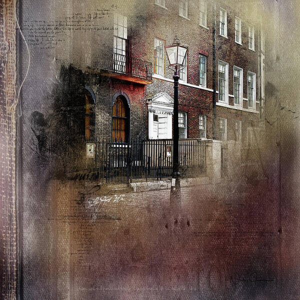 London Art Print featuring the digital art On a London Street by Nicky Jameson