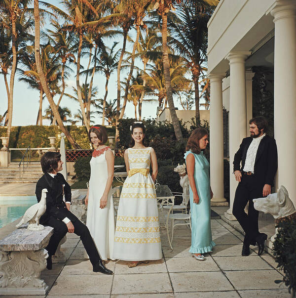 Debutante Art Print featuring the photograph Palm Beach Debutantes by Slim Aarons