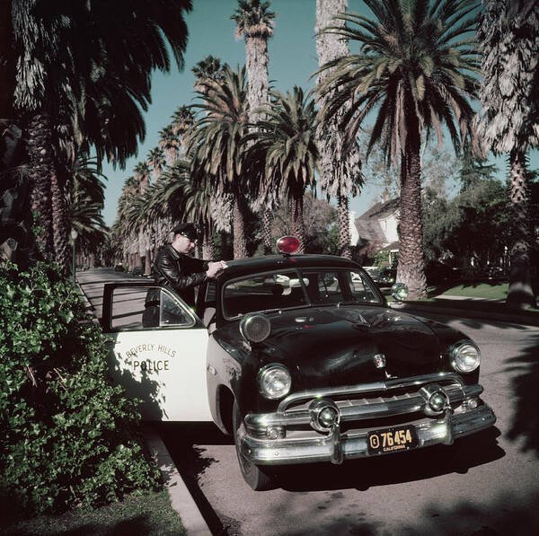 People Art Print featuring the photograph Police Patrolman by Slim Aarons