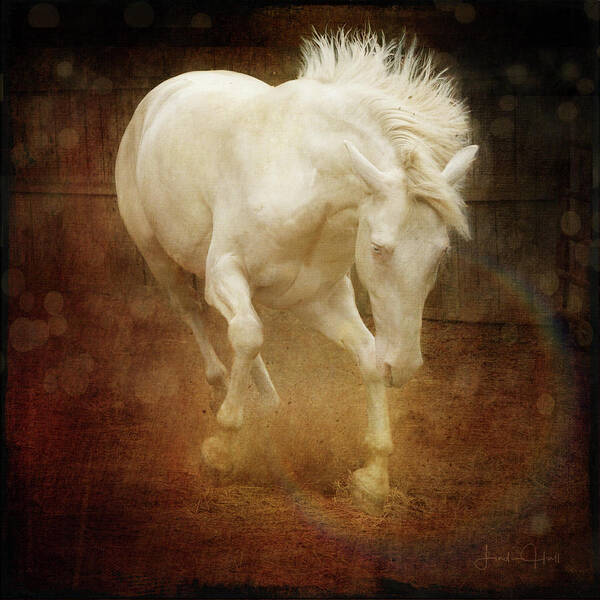 Horse Art Print featuring the digital art Rambunctious by Linda Lee Hall