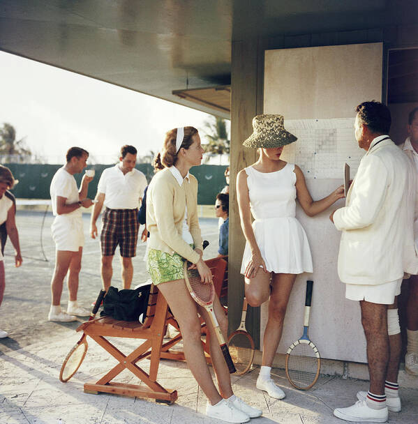 #faatoppicks Art Print featuring the photograph Tennis In The Bahamas by Slim Aarons