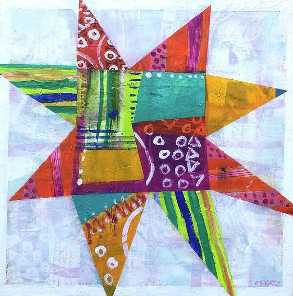 Star Art Print featuring the painting Coverup by Cyndie Katz