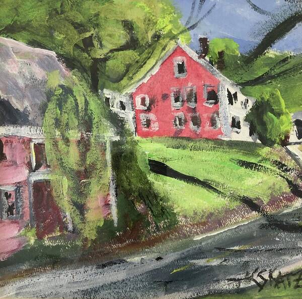 New England Art Print featuring the painting High Street by Cyndie Katz